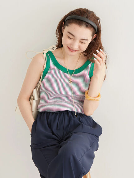 Yoshiaki Multi Border Tank Top