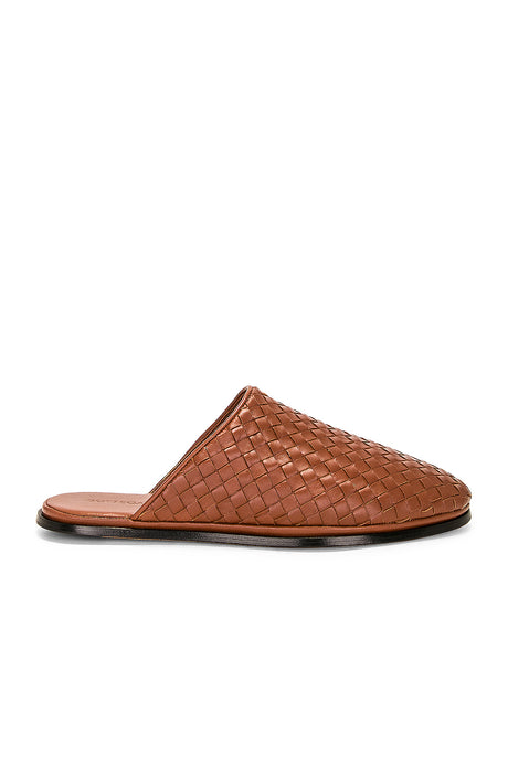 Open Back Slipper Nappa Opaque Weave