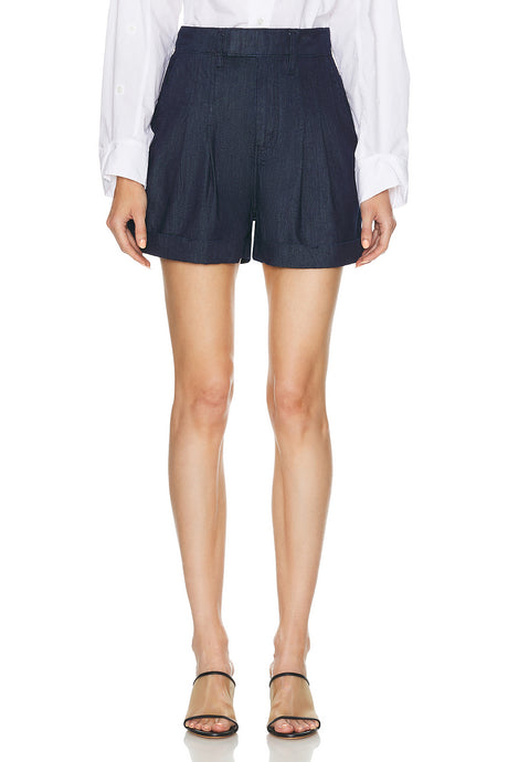 Pleated Wide Cuff Short