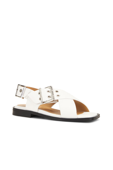 Buckle Cross Strap Sandal