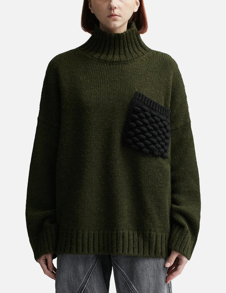 POPCORN PATCH POCKET TURTLENECK JUMPER