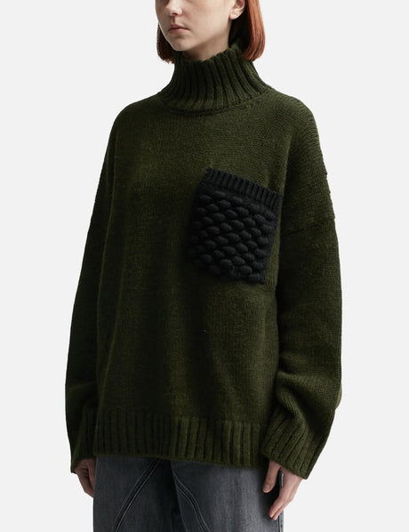 POPCORN PATCH POCKET TURTLENECK JUMPER