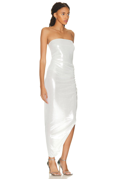 Strapless Side Drape Gown