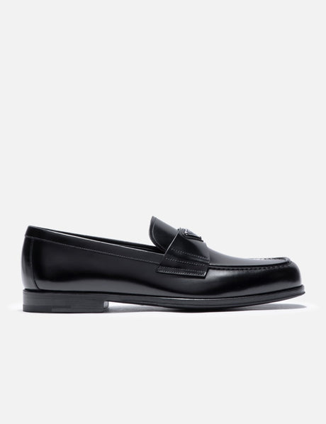 Brushed Leather Loafers